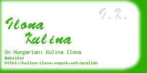 ilona kulina business card
